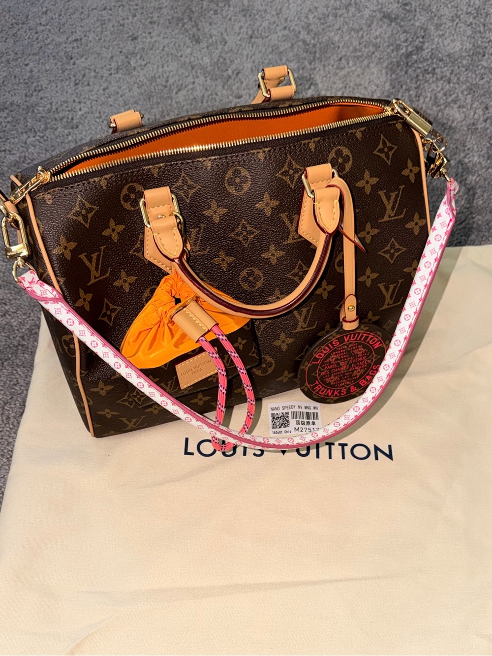 Louis Vuitton Soft Speedy with Pink Strap
